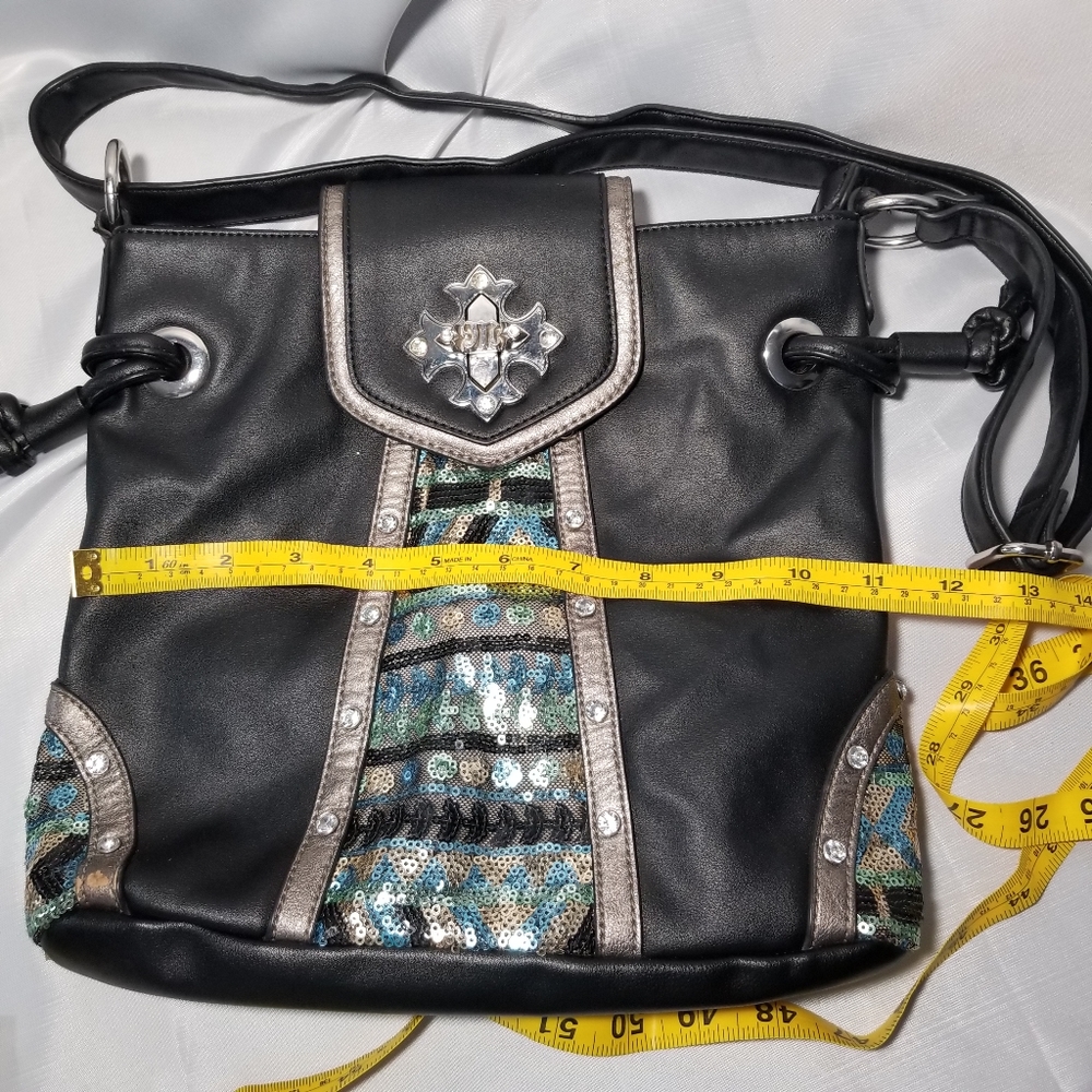 Miss Me vegan with sequins crossbody bag
